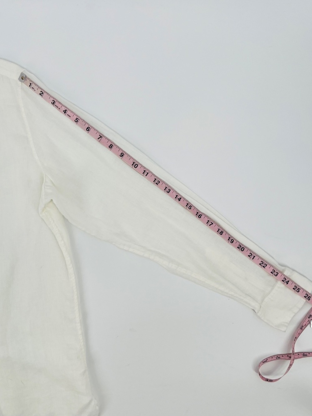 Banana Republic Classic 100% Linen V-neck Collared Shirt M White Preppy Tropical - Picture 12 of 12